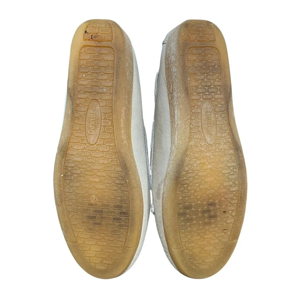 Dexter Women's Vintage USA Made Beige Leather Kiltie Moccasin Loafers  US 9.5